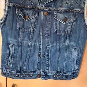 Ralph Lauren Studded Denim Vest M